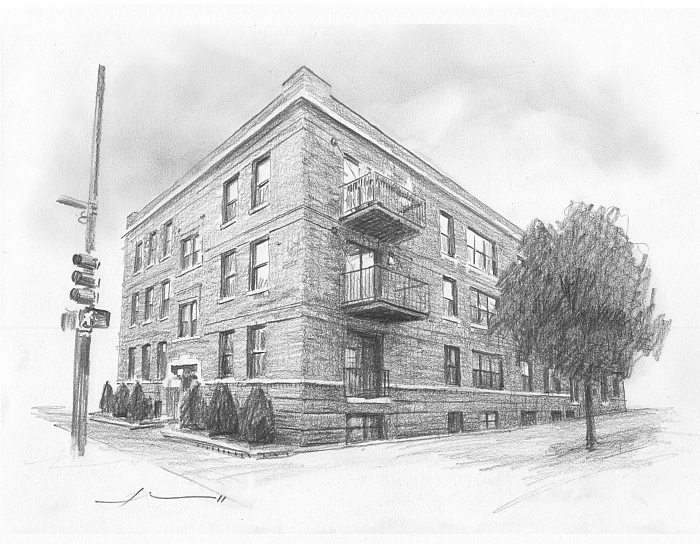 700x544 Brick Condo Drawing By Mike Theuer [Archive] - Brick Sketch