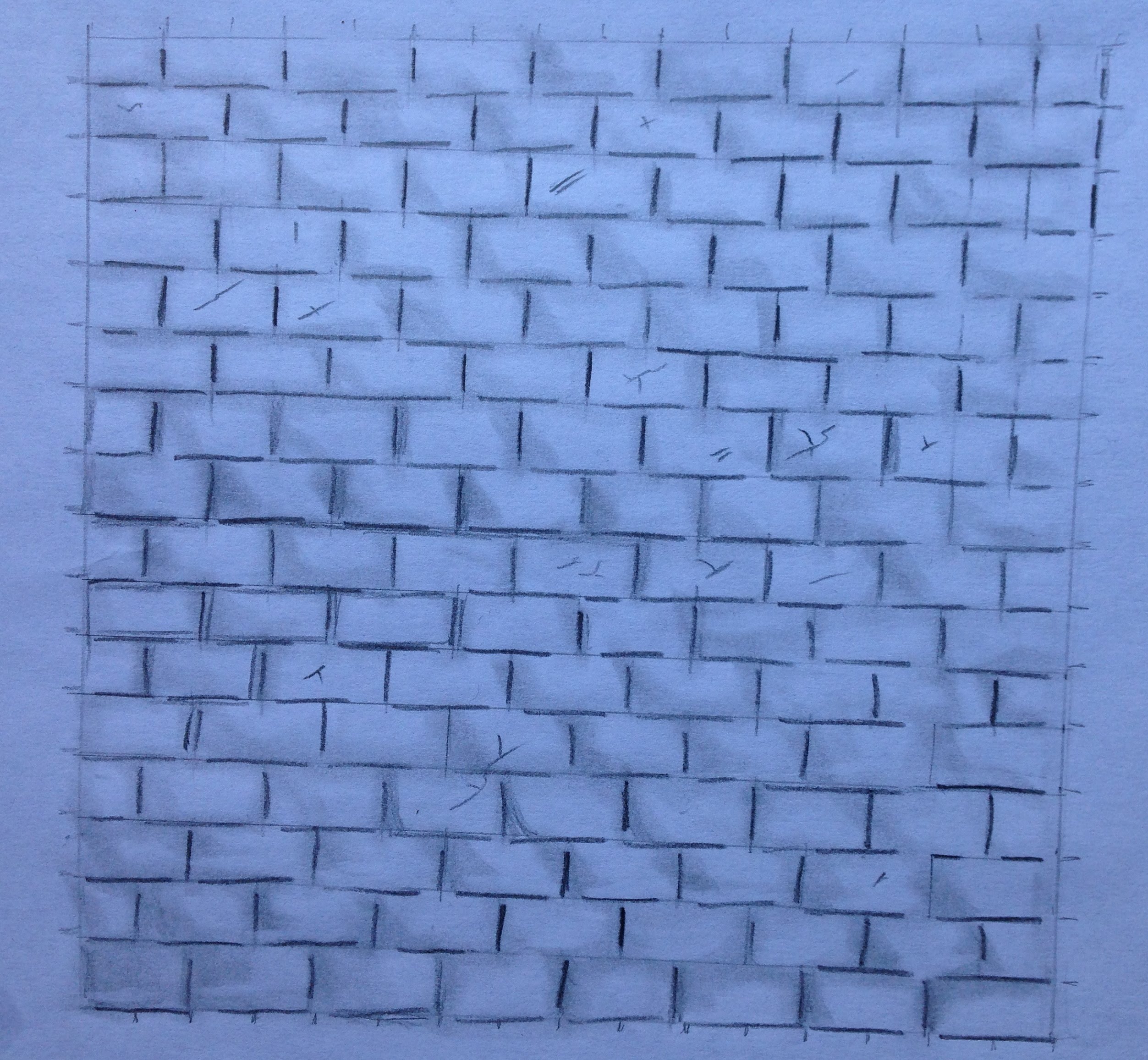 2505x2313 How To Draw A Brick Wall Step By Step - Brick Sketch