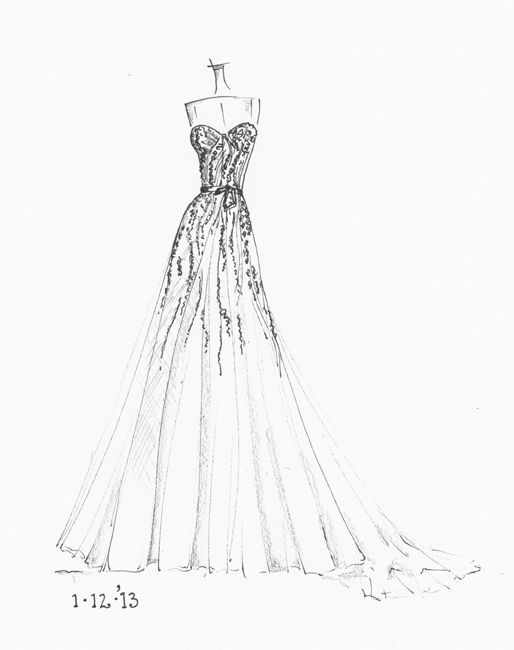 514x650 Dress Sketches - Bridal Dress Sketches