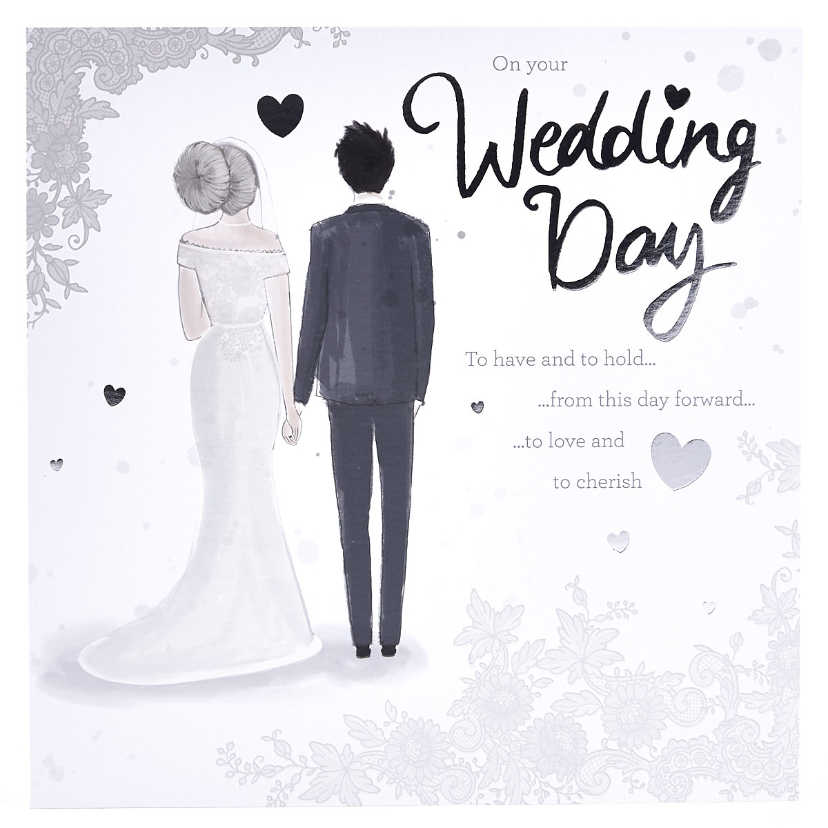 1200x1200 Wedding Card - Bride And Groom Sketch