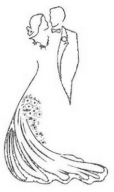 236x396 Wedding Repinned By Rainydayembrdry - Bride And Groom Sketch
