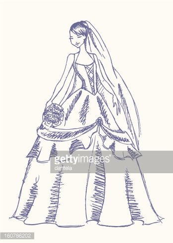 349x491 Bride Sketch Stock Vectors - Bride Sketch