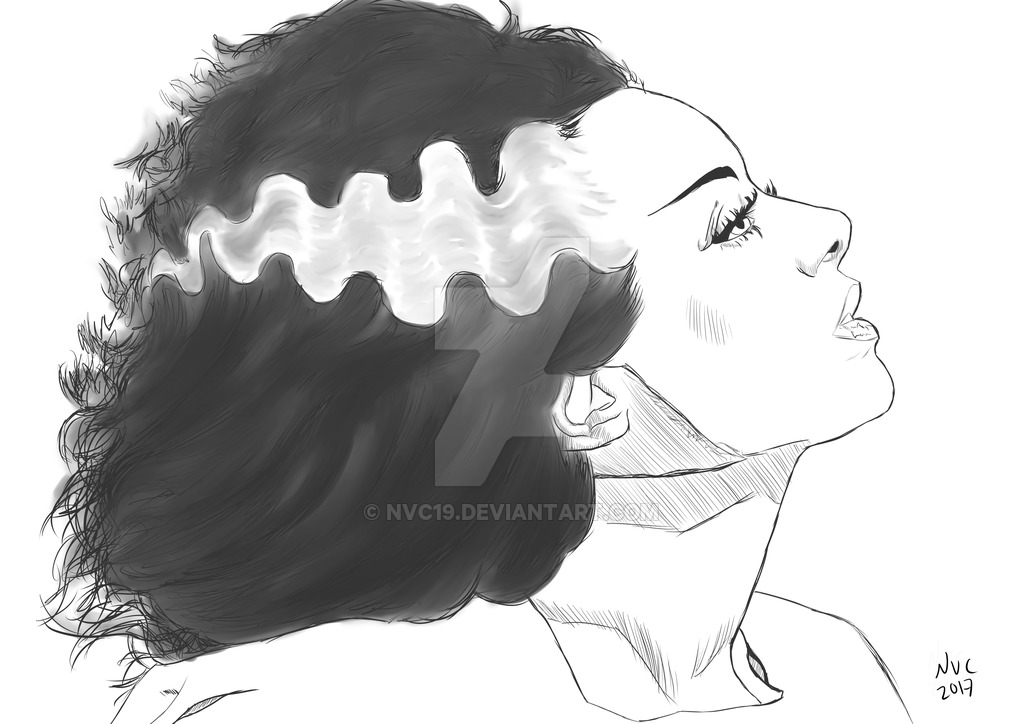 1024x724 Elsa Lanchester - Bride Sketch