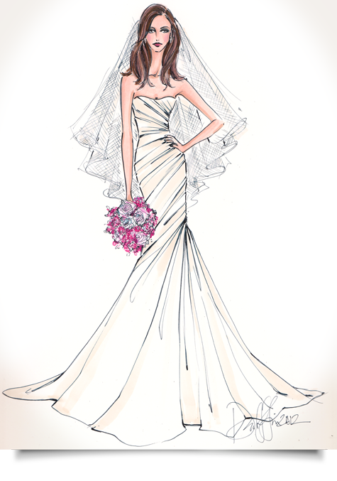 475x677 Sketching The Bride From Honey, With Love - Bride Sketch