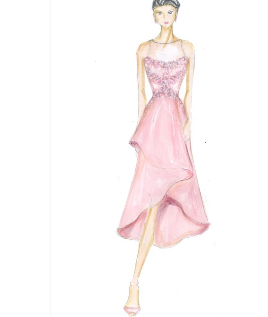 529x624 Bridesmaid Sketch Amp Illustration. For Pricing, Sizing, And - Bridesmaid Sketch