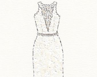 340x270 Bridesmaid Sketch Etsy - Bridesmaid Sketch