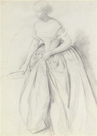 338x470 Sketch Of Princess Alice As A Bridesmaid, For The Marriage Of The - Bridesmaid Sketch