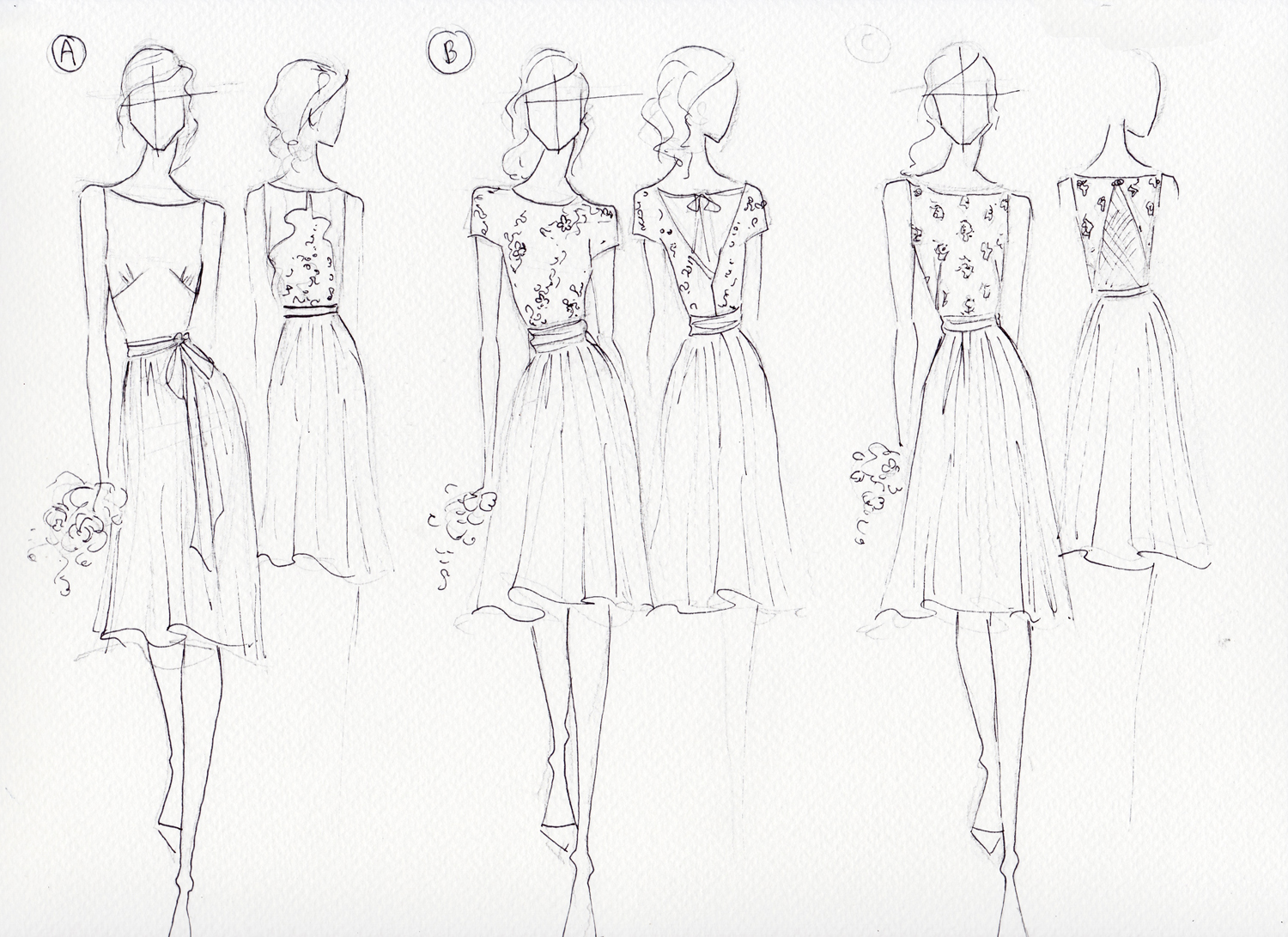 1500x1091 Bridesmaid Veiled Threat - Bridesmaid Sketch