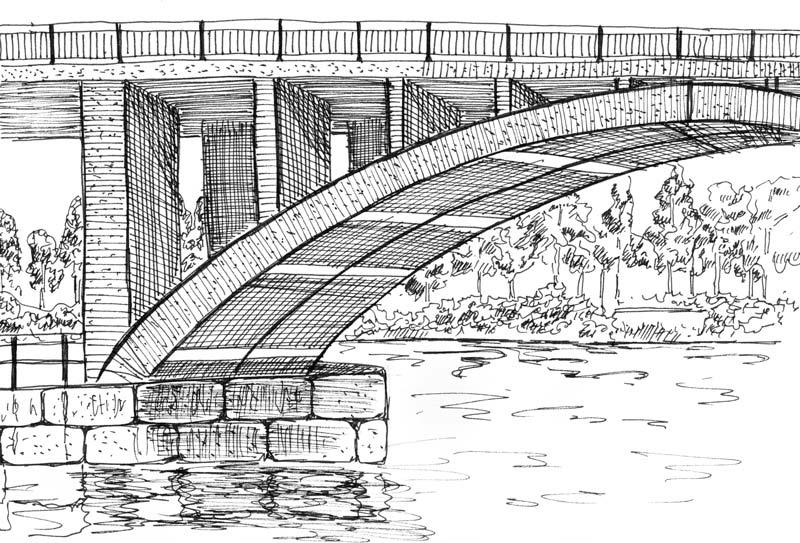 Bridge Sketch at PaintingValley.com | Explore collection of Bridge Sketch