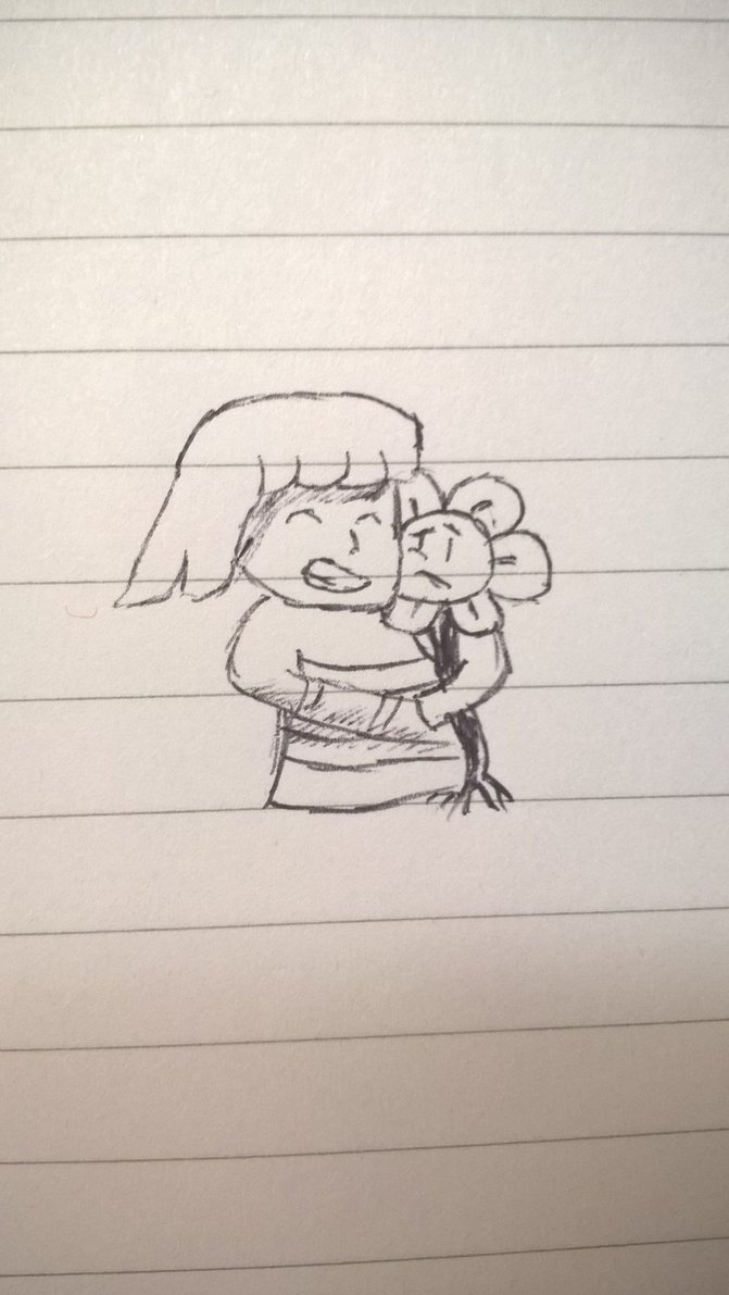 671x1191 Very) Brief Sketch Idea Of Frisk And Flowey By Beanst3r - Brief Sketch