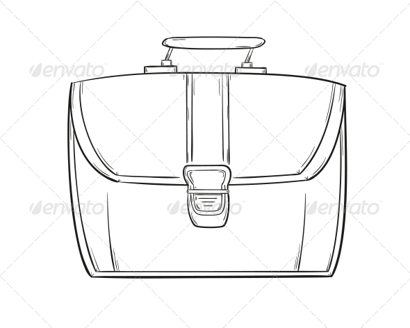 590x472 Sketch Of The Briefcase By Muuraa Graphicriver - Briefcase Sketch