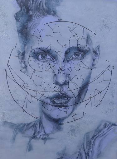 375x511 Constellations Bright Eyes Drawing By Meranda Peart Saatchi Art - Bright Eyes Sketch