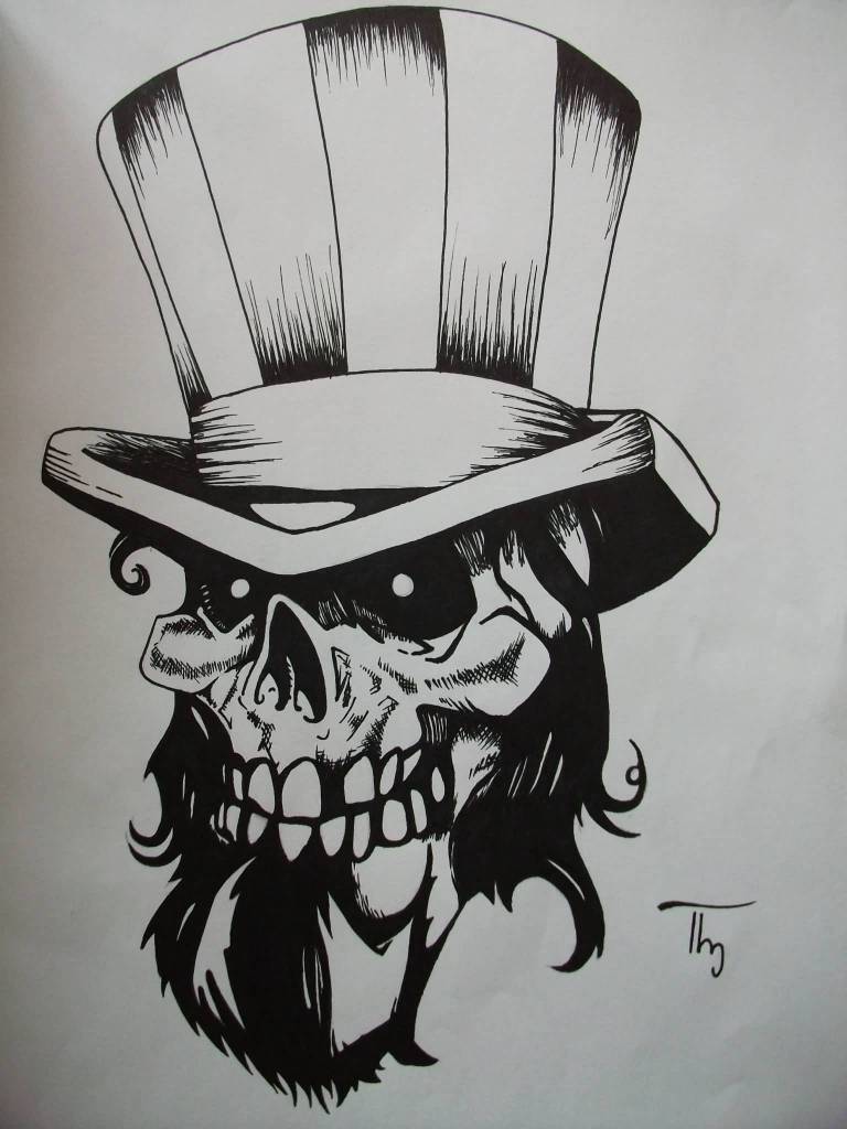 768x1024 Brilliant Western Skull Tattoo Drawing Sketch - Brilliant Sketch