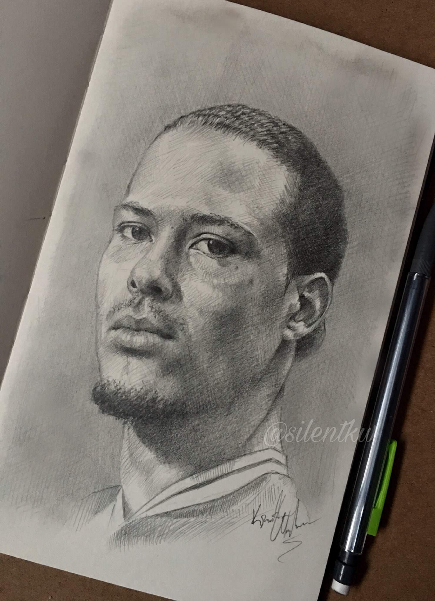 1482x2048 Brilliant Sketches Of Vvd And Mo Salah, Drawn By @silentkw1 - Brilliant Sketch