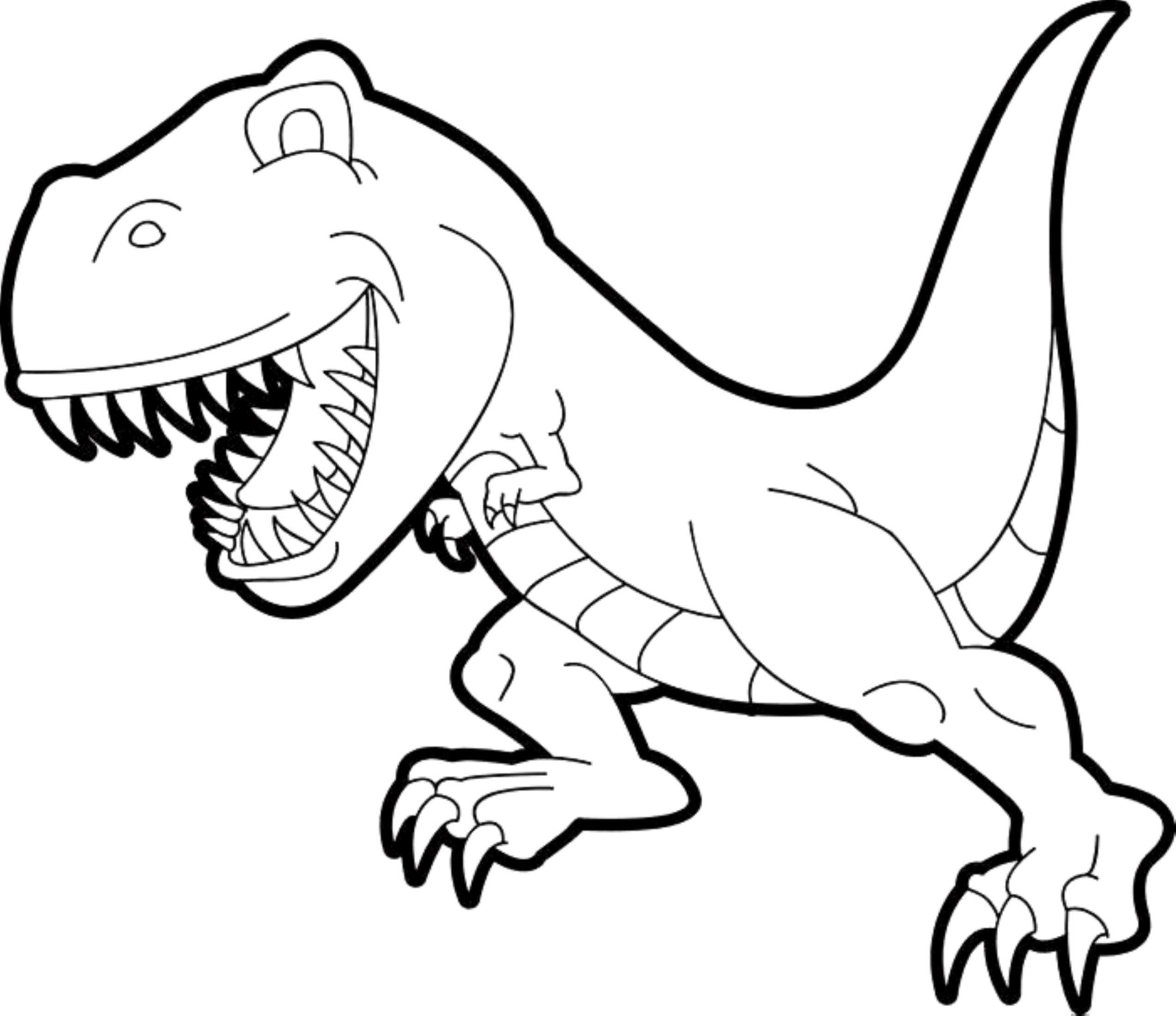 2550x2204 Simple Dinosaur Coloring Pages Best T Rex Drawing Trex Sketch - Brilliant Sketch