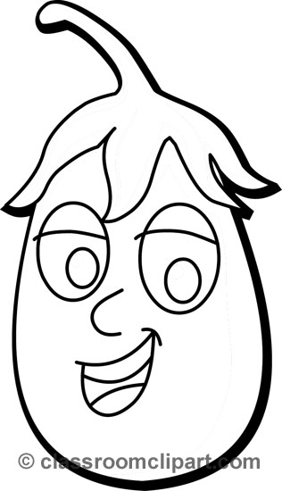 316x550 Eggplant Clipart Black And White ~ Frames ~ Illustrations ~ Hd - Brinjal Sketch