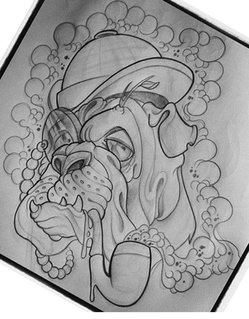500x640 British Bulldog By Michaelbrito - British Bulldog Sketch