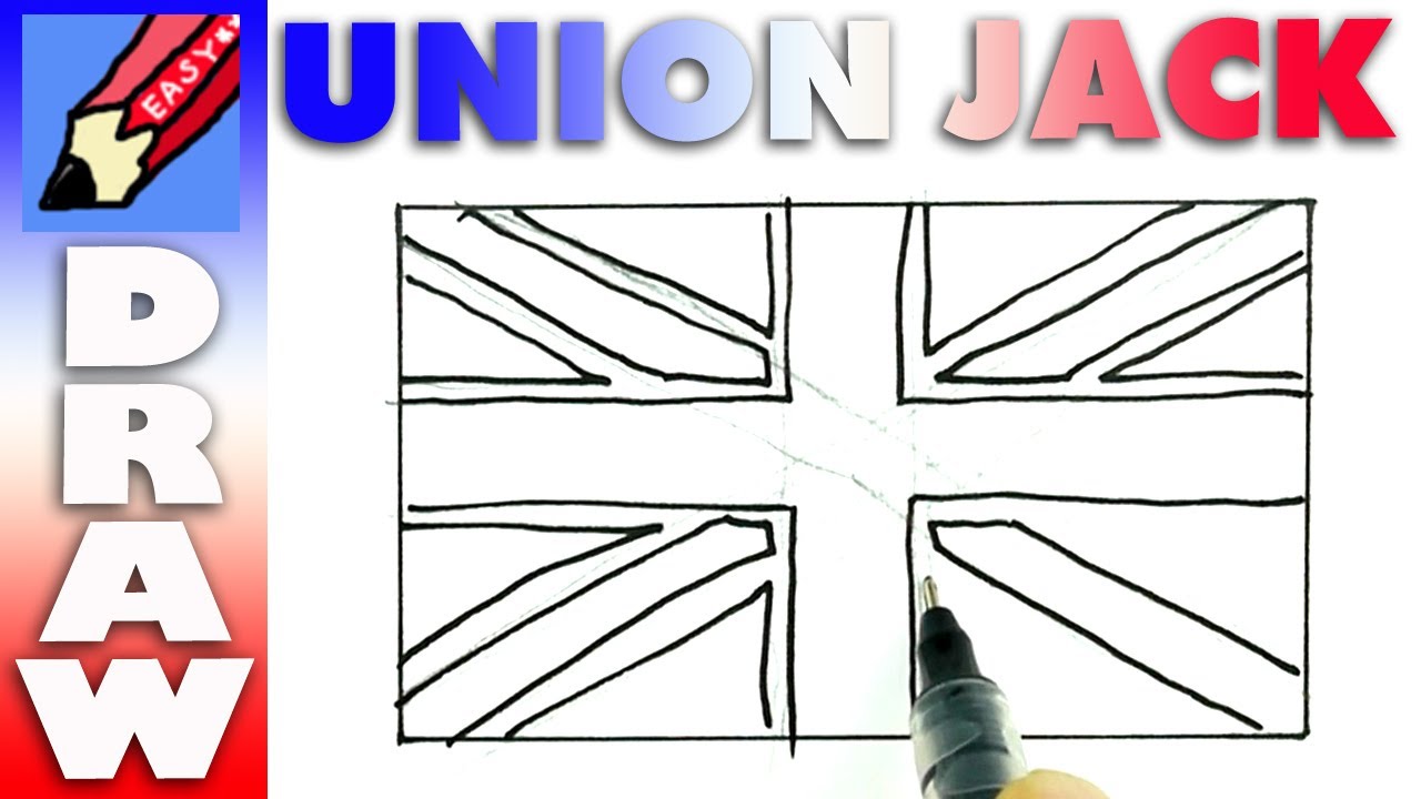 1280x720 How To Draw The British Flag Realeasy - British Flag Sketch