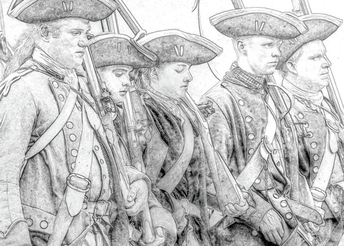 700x500 British Soldiers Battle March Sketch Greeting Card For Sale By - British Sketch