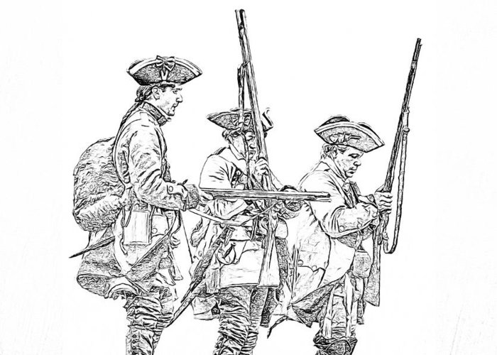 700x500 French And Indian War British Soldiers Sketch Digital Art By Randy - British Sketch