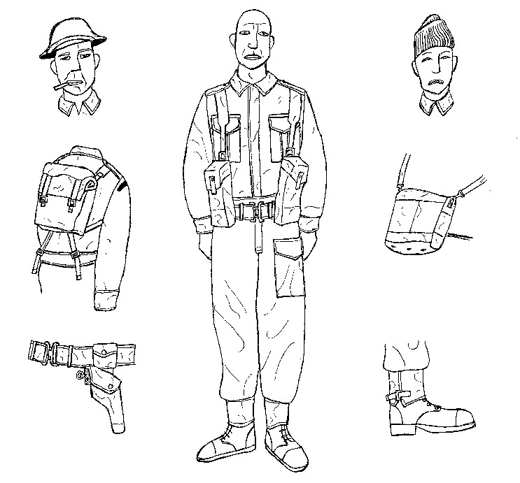 743x691 Wwii British Soldier Sketch By Linseed - British Sketch
