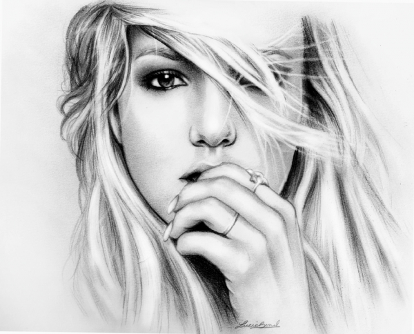 600x484 Portrait Of Britney Spears By Lubrightside On Stars Portraits - Britney Spears Sketch