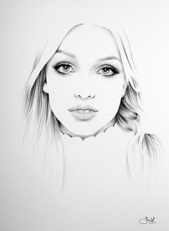 570x782 Sale Britney Spears Minimalism Original Pencil Drawing Fine Etsy - Britney Spears Sketch