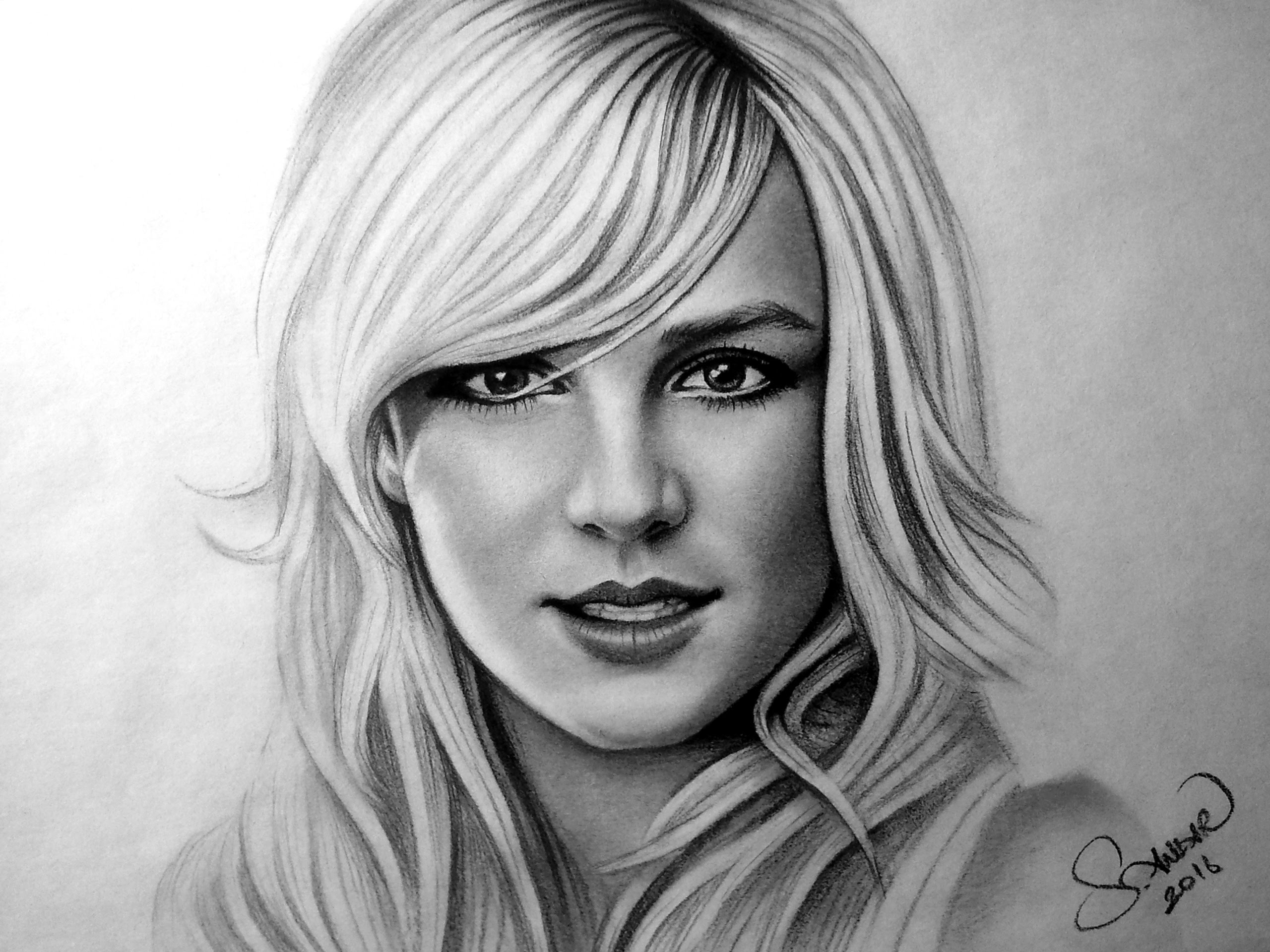 Britney Spears Sketch at PaintingValley.com | Explore collection of ...