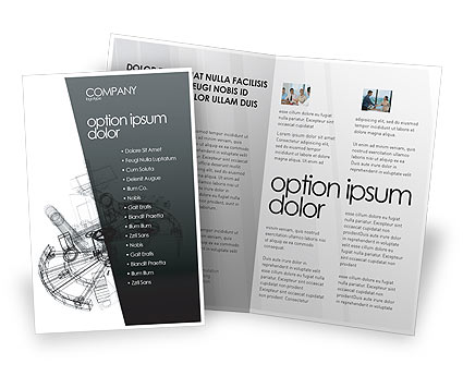 425x356 Construction Sketch Brochure Template Design And Layout, Download - Brochure Sketch