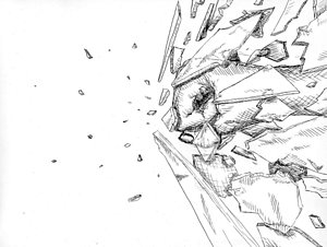 300x226 Broken Glass Drawings - Broken Glass Sketch