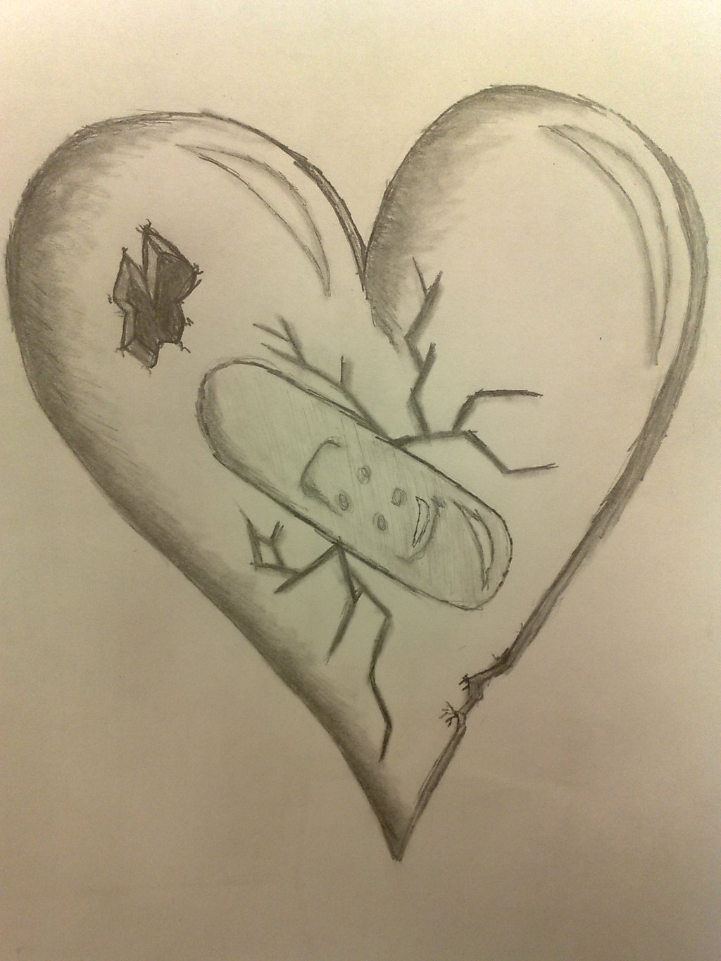 1024x1365 Pencil Drawings Broken Heart Cool Pretty - Broken Heart Pencil Sketch
