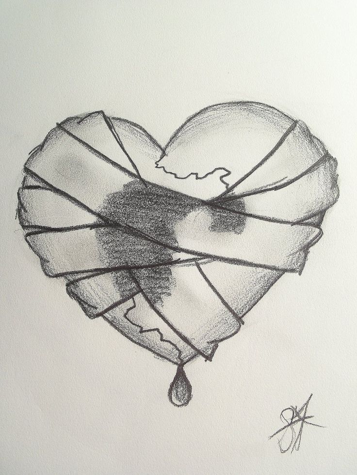 736x981 Sad Broken Heart Drawings Art Drawings, Art And Heart - Broken Heart Pencil Sketch
