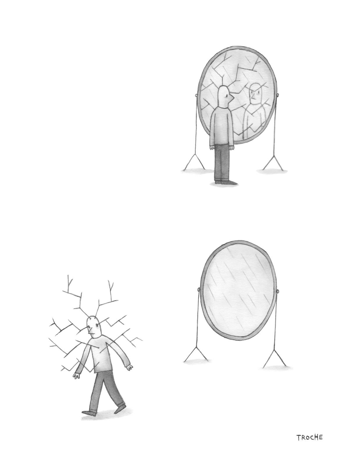 1200x1600 Gervasio Troche Art Broken Mirror, Sketch Drawing - Broken Mirror Sketch