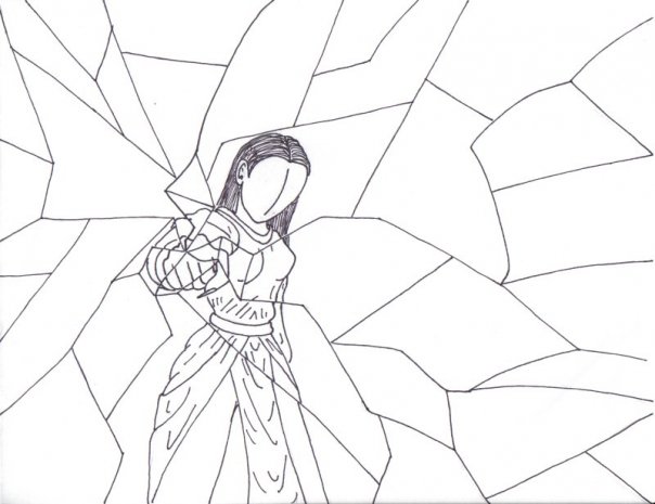 604x465 Broken Mirror - Broken Mirror Sketch