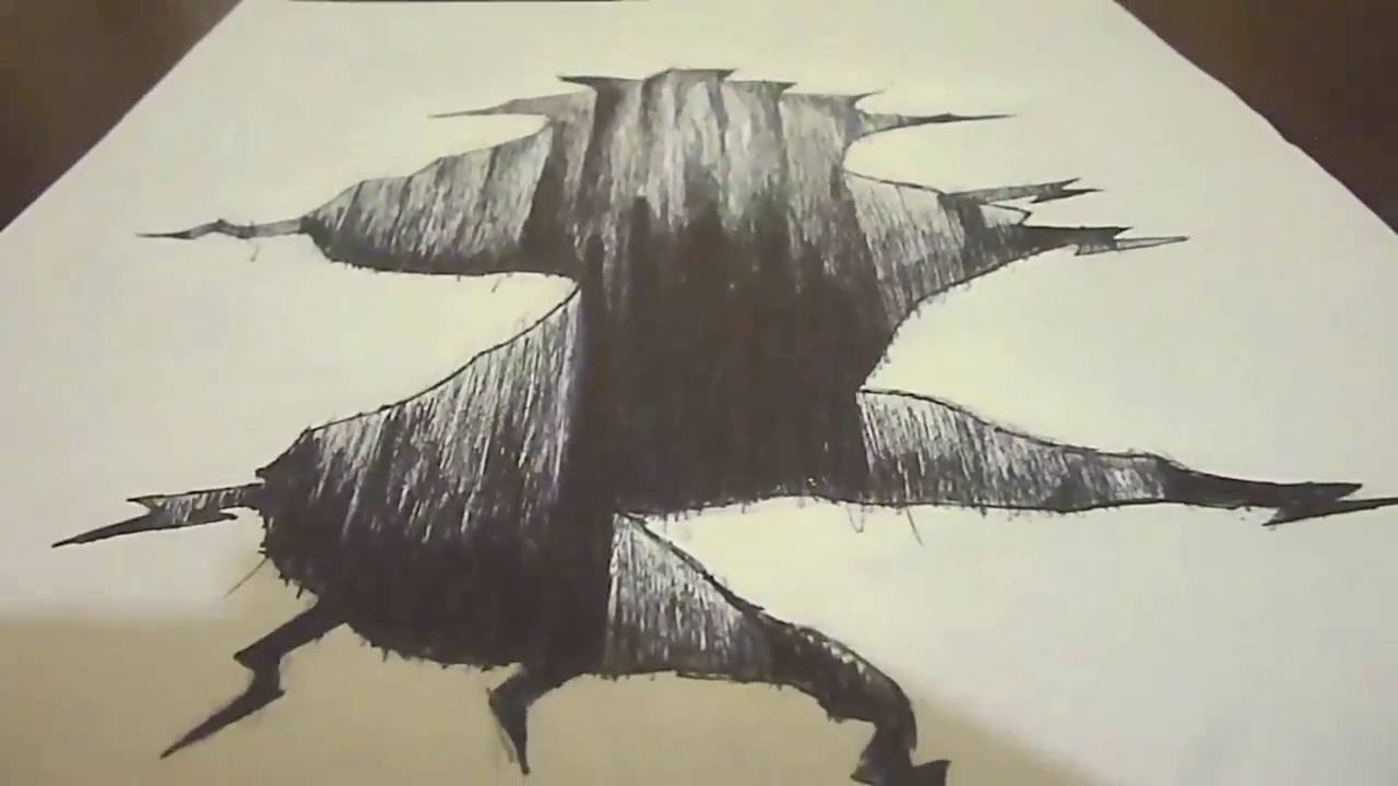 1280x720 3d Sketch Of Broken Street - Broken Sketch