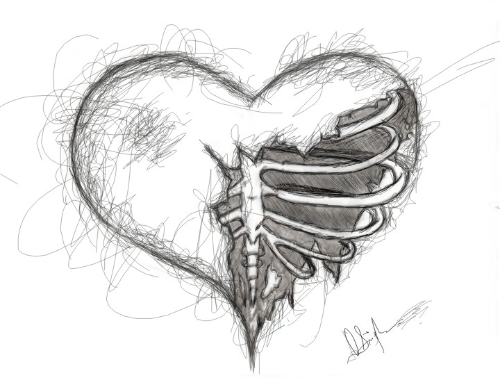 720x544 Heart Broken Pain Art Creative Sketch Drawing Artist - Broken Sketch