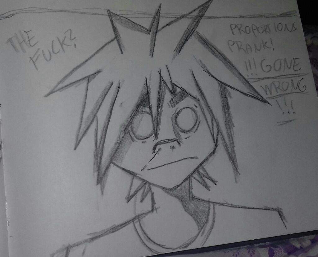1024x829 A Broken Sketchdrawing Of 2d Gorillaz Amino - Broken Sketch
