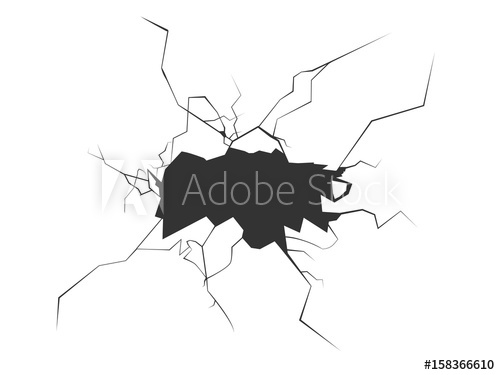 500x375 Cracked Earth On White Background.hole In The Wall.black Hole In - Broken Wall Sketch