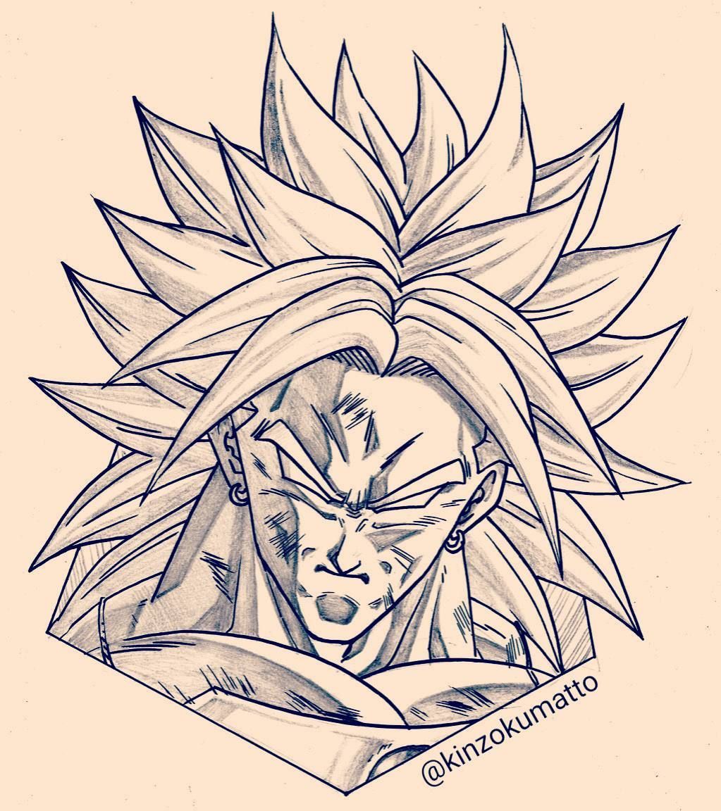 Broly Sketch at PaintingValley com Explore collection of 