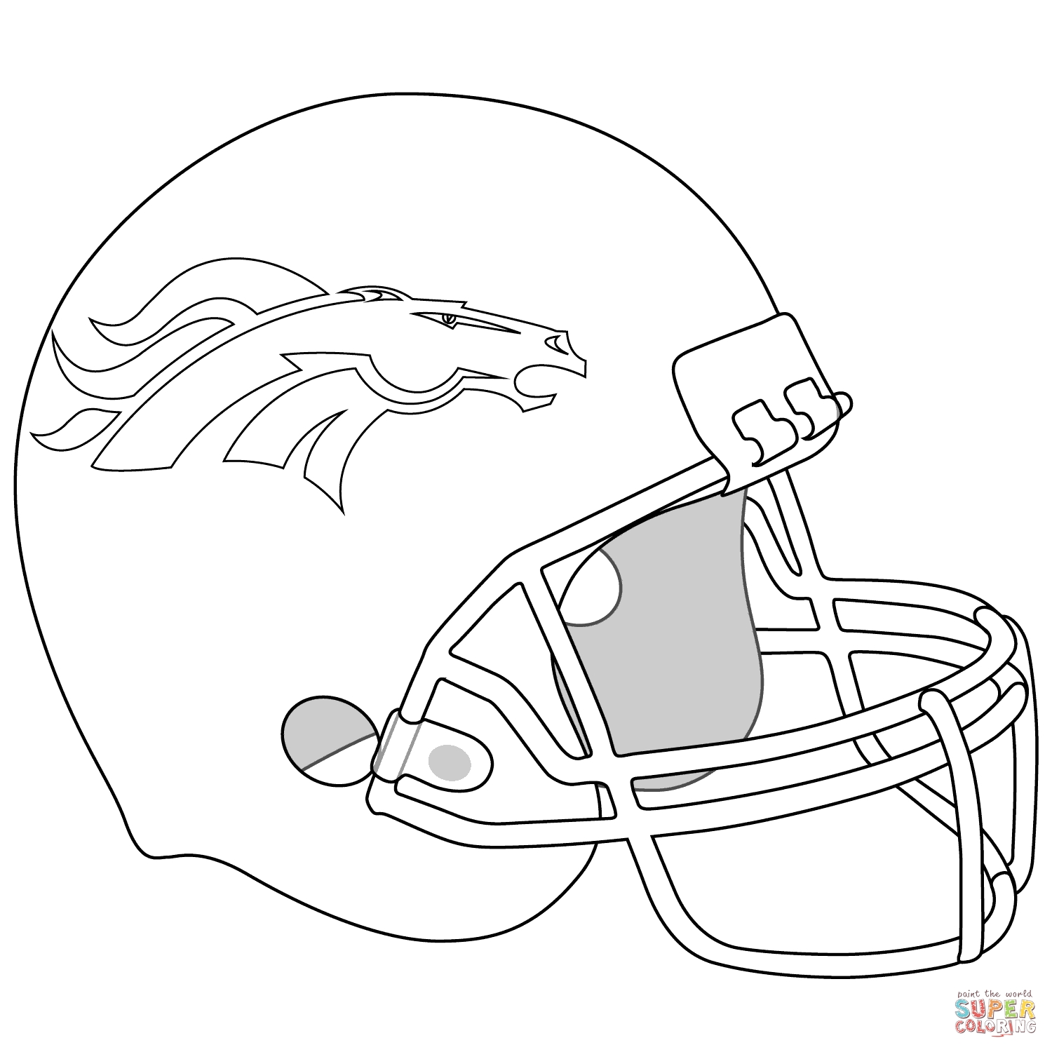 1500x1500 Denver Broncos Coloring Pages Printable Free Coloring Books - Broncos Sketch