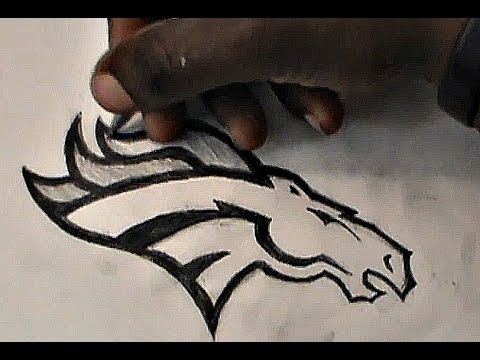 480x360 How To Draw Denver Broncos Logo - Broncos Sketch