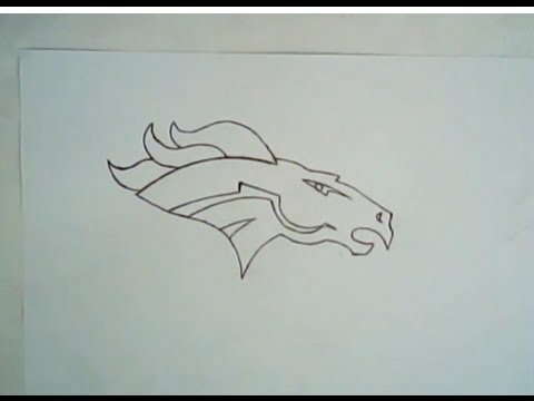 480x360 How To Draw The Denver Broncos Logo - Broncos Sketch