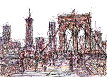 375x271 Brooklyn Bridge Drawings For Sale Saatchi Art - Brooklyn Bridge Sketch