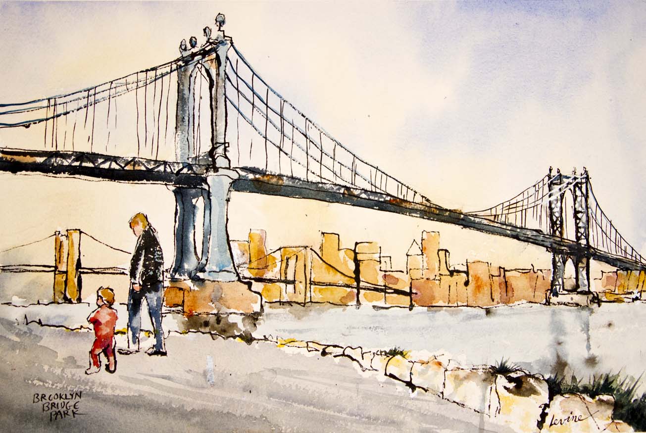 1305x875 New York City Urban Sketchers Sketching In Brooklyn Heights - Brooklyn Sketch
