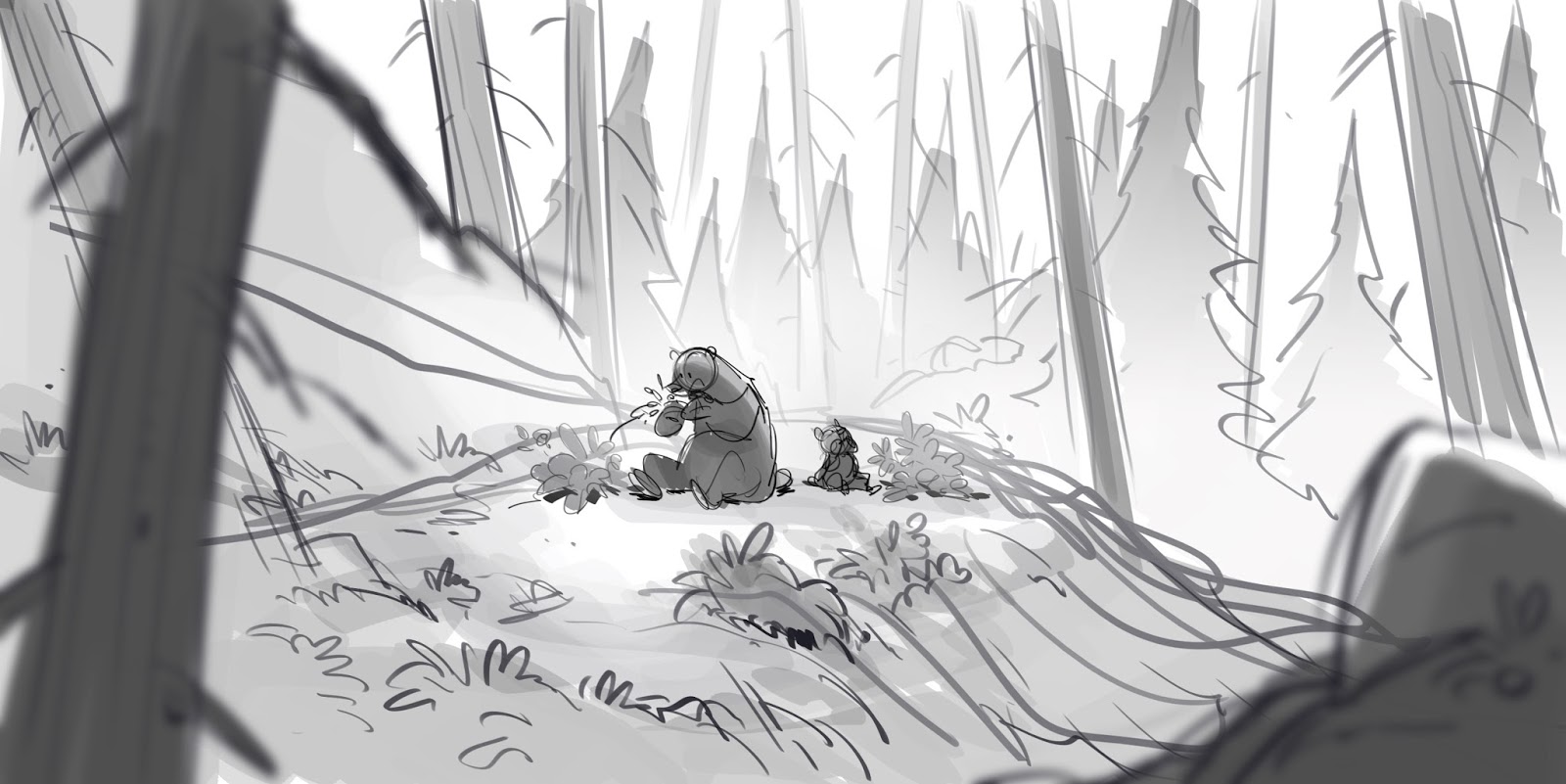 1600x801 John Nevarez Portfolio Storyboards - Brother Bear Sketches