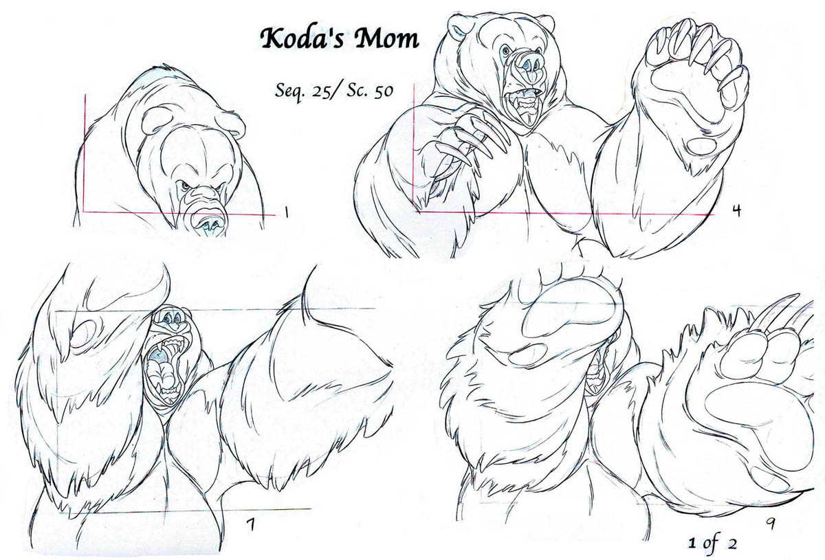 1200x815 Rutt And Tuke Concept Art Brother Bear - Brother Bear Sketches