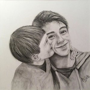 299x300 My Big Brother Drawing By Annamarie Sidella Felts - Brother Sketch