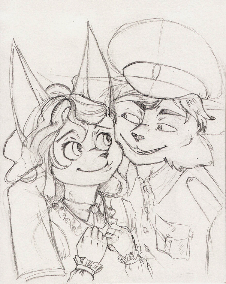 753x947 Brother And Sister (Sketch) By Wunderknodel - Brother Sketch