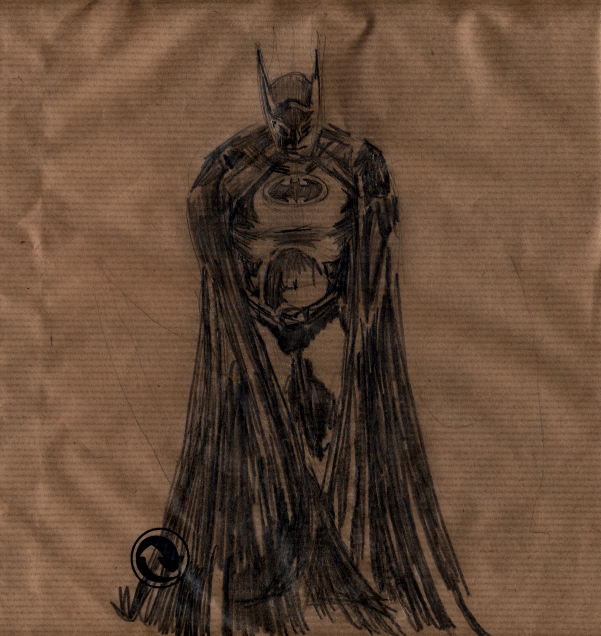 1201x1272 Gary Dartagnan Brown Paper Bag Drawing - Brown Paper Bag Sketch