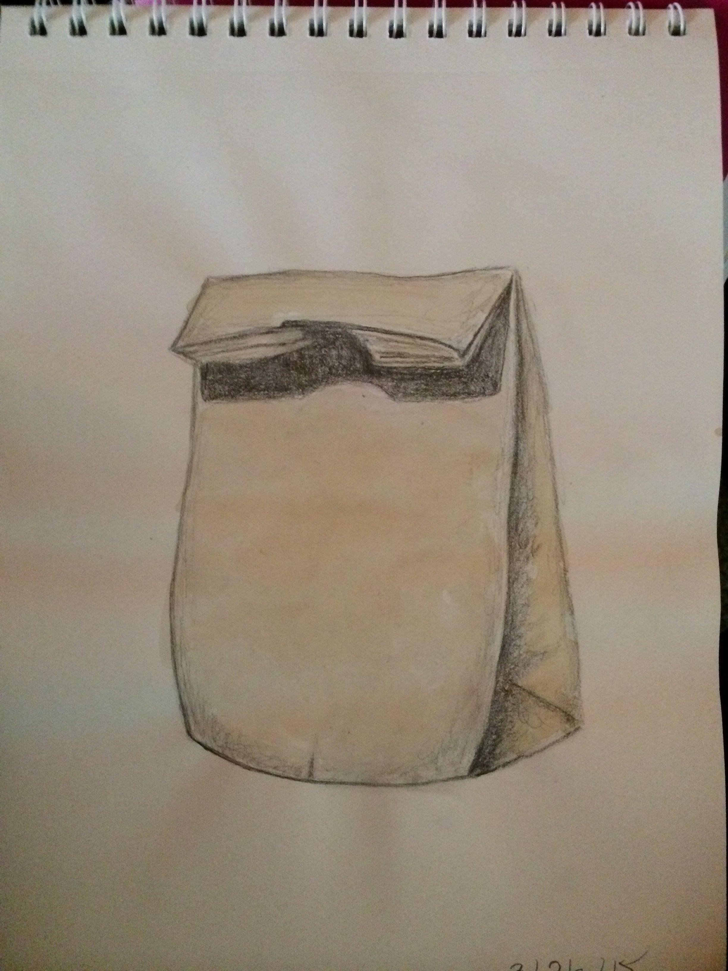 2448x3264 Brown Paper Bag Drawing 2 Portfolio Brown Paper - Brown Paper Bag Sketch